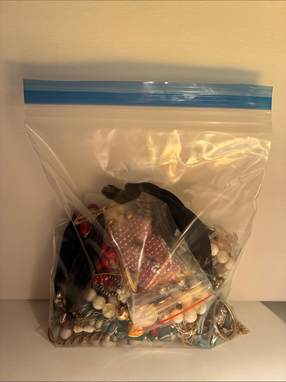 Vintage mystery jewelry bag